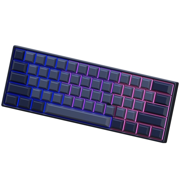 3D-Illustrationsmixer, der Tastaturspiele und Geräte darstellt