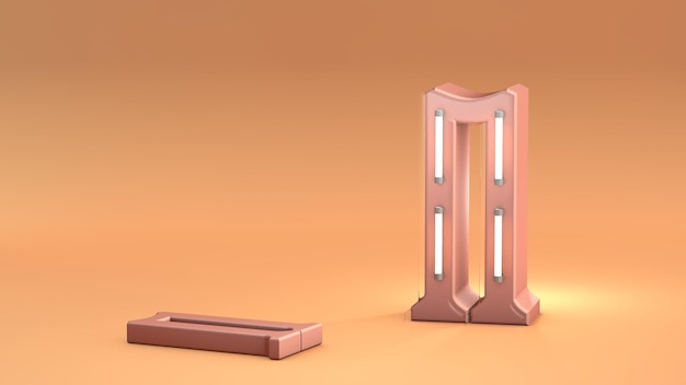 3d-ilustração alfabeto-bege-fundo-iemen