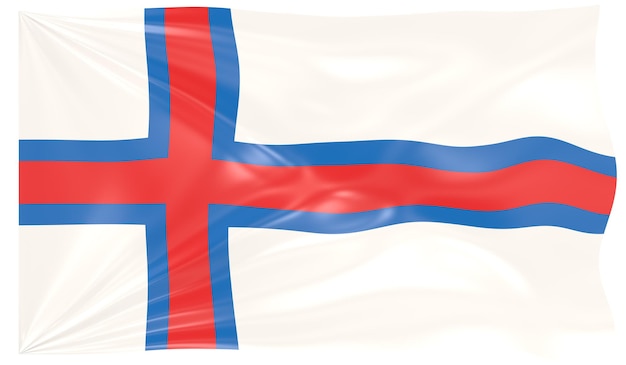 3D ilustração de uma bandeira das Ilhas Faroé