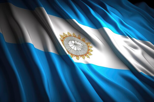 3d ilustración Argentina bandera fondo 3d renderizado AI generado