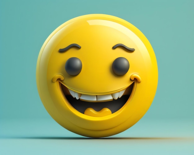 3d ilustración de emoji icono sonrisa