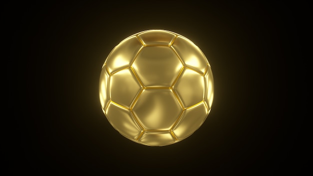 3d ilustración de una pelota de oro