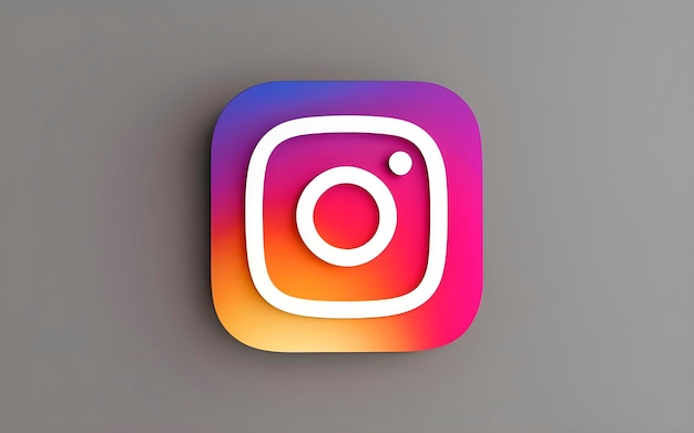 Foto 3d-instagram-symbol von der ki generiert