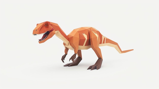 3D irreal lowpoly modelo de animal um dinossauro de desenho animado