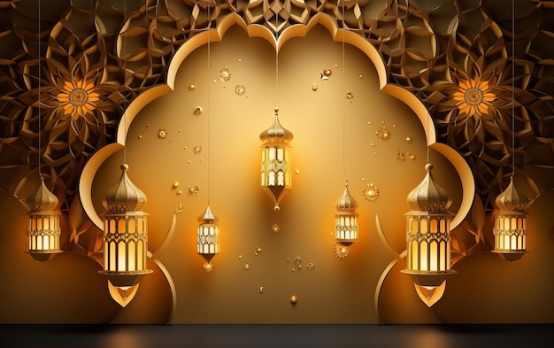 Foto 3d islamic_arabic_luxury_pattern_background