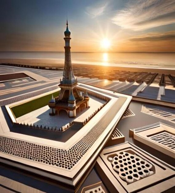 3D-Islamische Moschee-Architektur