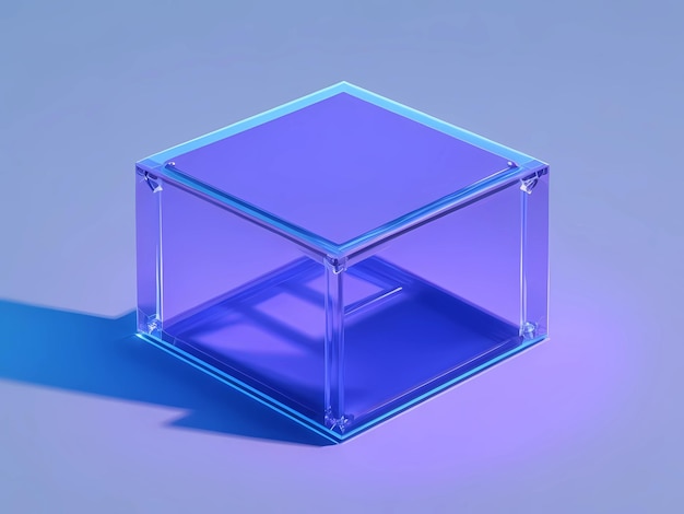 3D-isometrische transparente Box