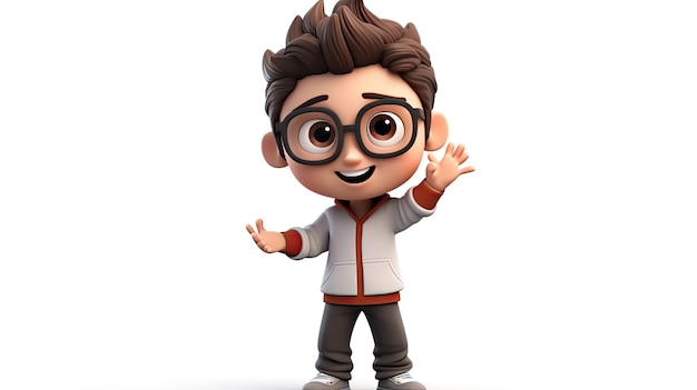 3D-Junge süße Zeichentrickfigur ai generiert