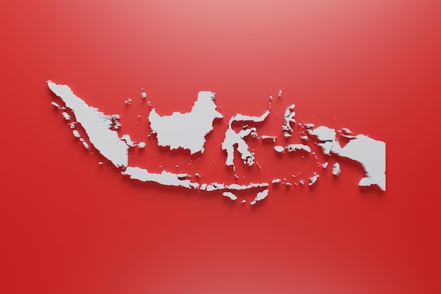 3D-Karte von Indonesien