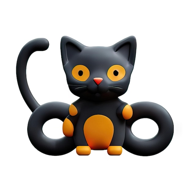 3D-Katzen-Illustration