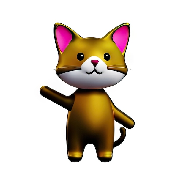 3D-Katzen-Illustration