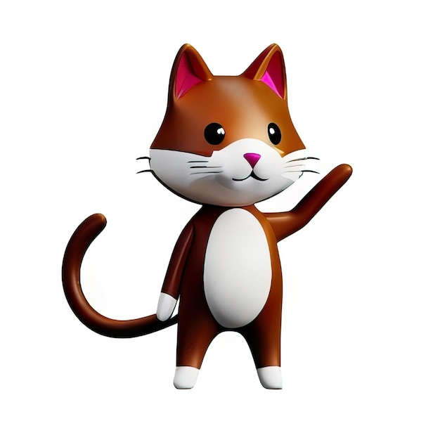 3D-Katzen-Illustration