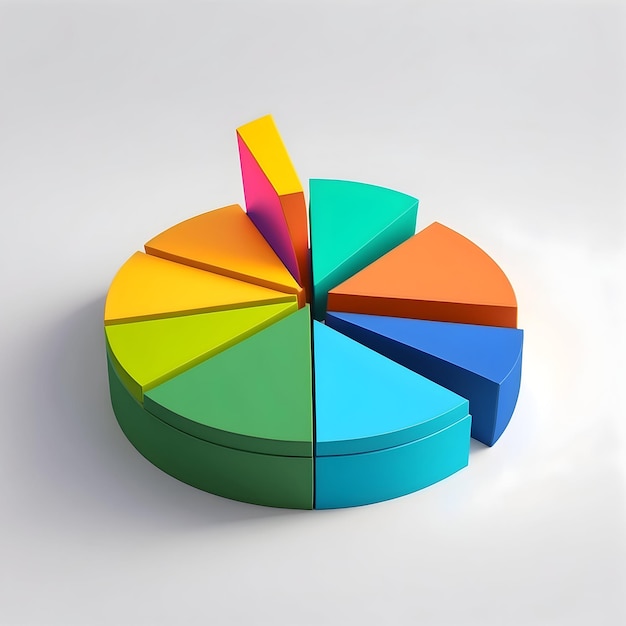 3D-Kugeldiagramm-Illustration Kugeldiagramme mit Tiefe Dreidimensionaler Kugelgrafik 3D-kreisförmige Datenvisua