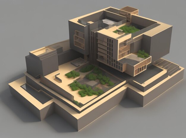 3D-Landschaft Abstraktes Konzept Datenvisualisierung Minimales Design Flache Liniendaten Technologisch