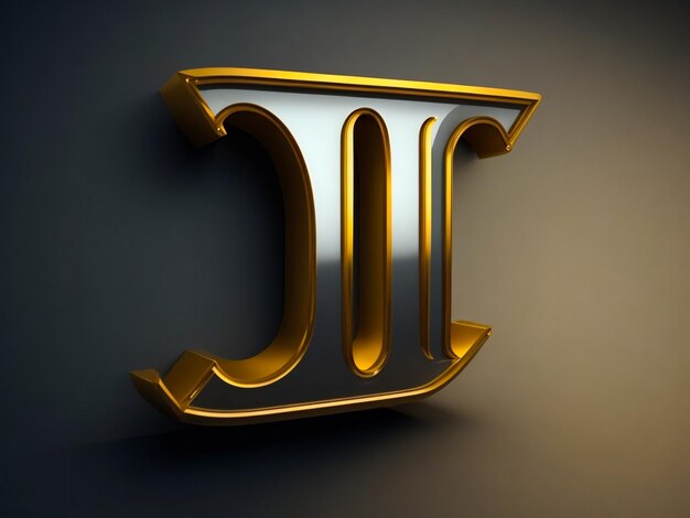 3D-Letter-J-Logo-Design, generiert von Ai