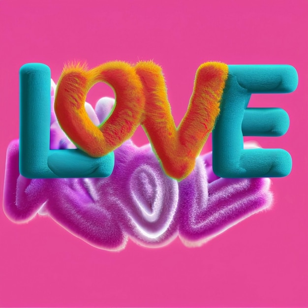 3D Liebe Schriftzug