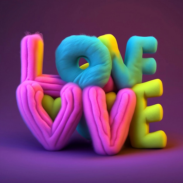 3D Liebe Schriftzug