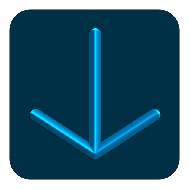 Foto 3d-linie-neon-web-symbol blaue farbe