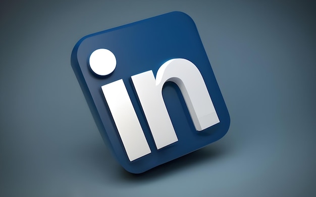 3D-LinkedIn-Icon ai generiert