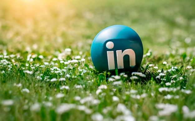 3D-Logo des Linkedin-Symbols