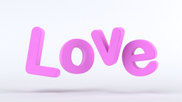 3D love render illustraion