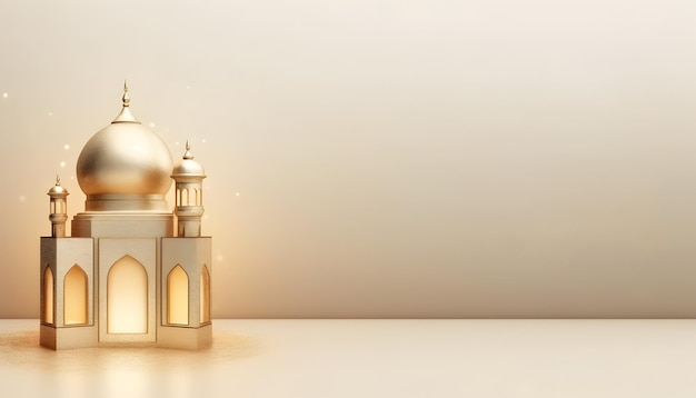 3D-Luxus-Mawlid Milad un Nabi-Moschee leerer islamischer Hintergrund-Banner-Design