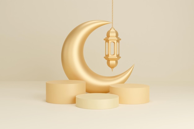 3D-Luxus-Ramadan-Produktstand