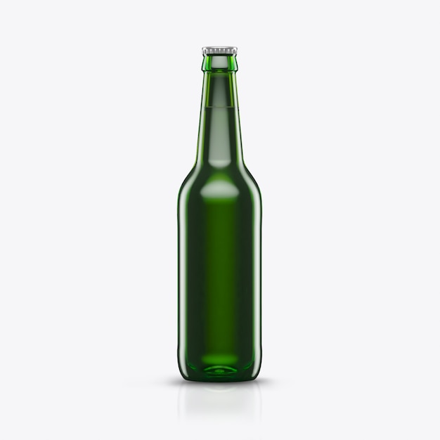 3D machen Bierflasche grün
