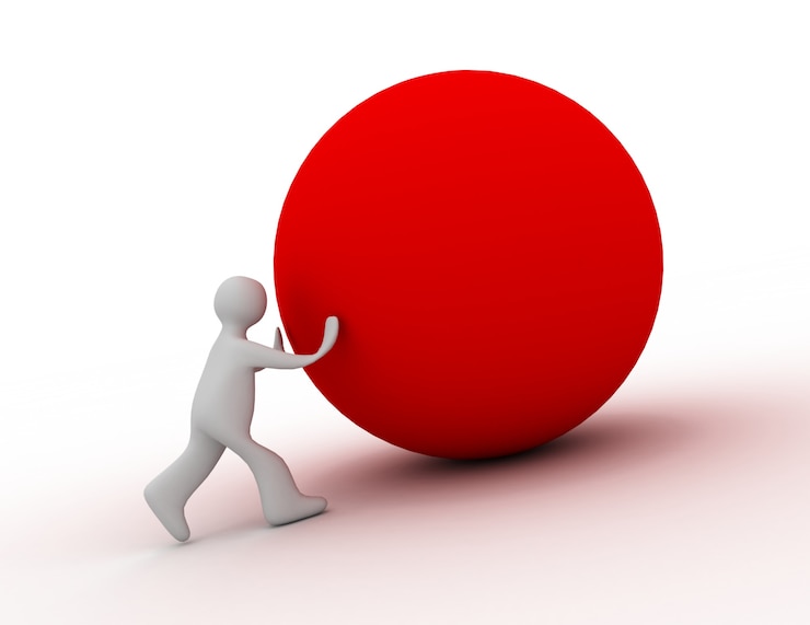 Foto 3d-mann mit ball