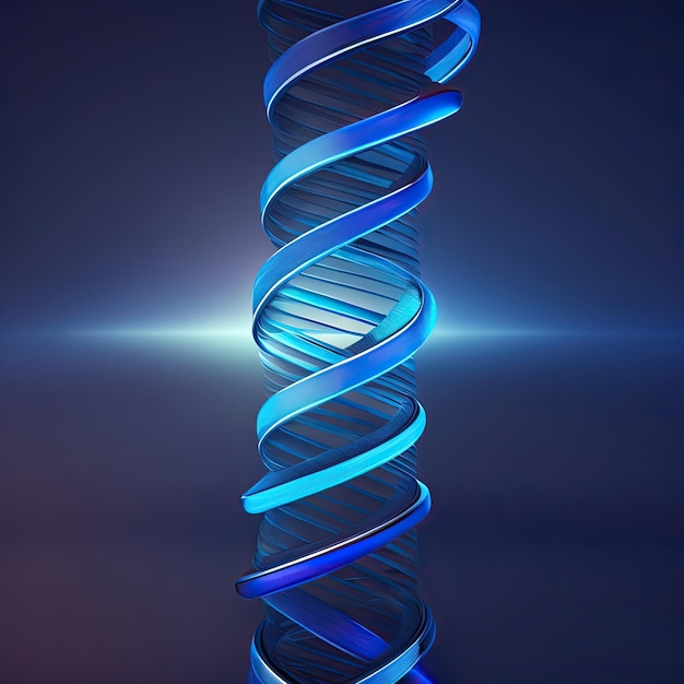 3D Medizinische Hintergrund mit abstrakten DNA-Strang