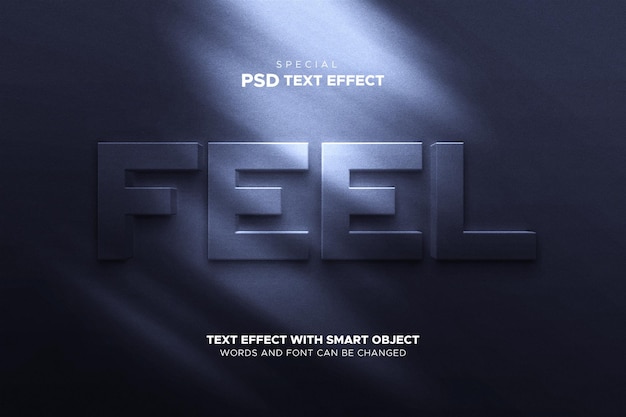 3D-Metall-Text-Effekt FEEL für PSD