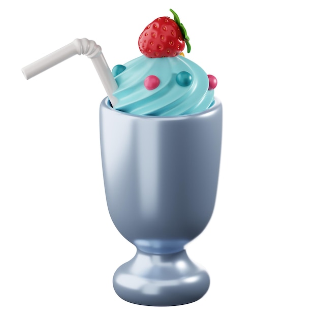 3D-Milchshake-isolierte Symbol-Illustrationsdarstellung