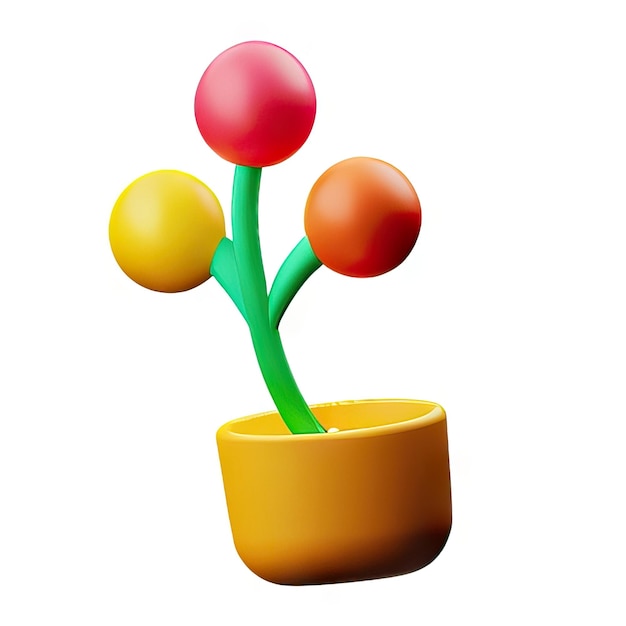 3d-minimalistische Blume