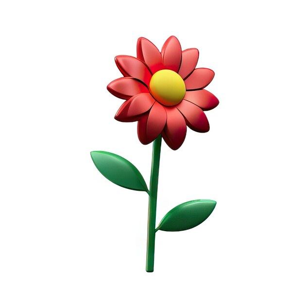 3d-minimalistische Blume