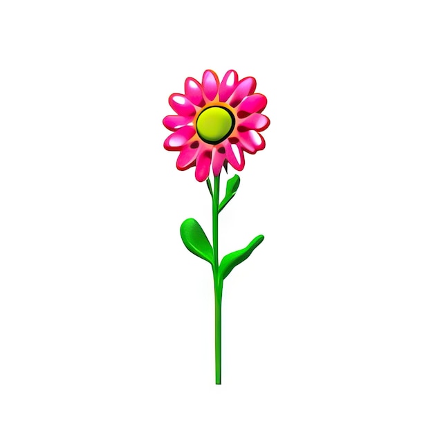 3d-minimalistische Blume