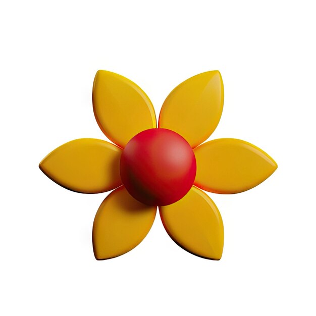 Foto 3d-minimalistische blume