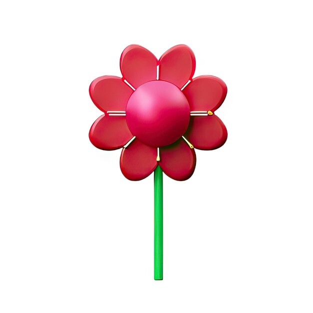 Foto 3d-minimalistische blume