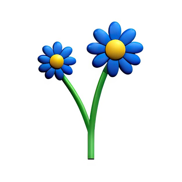 Foto 3d-minimalistische blume