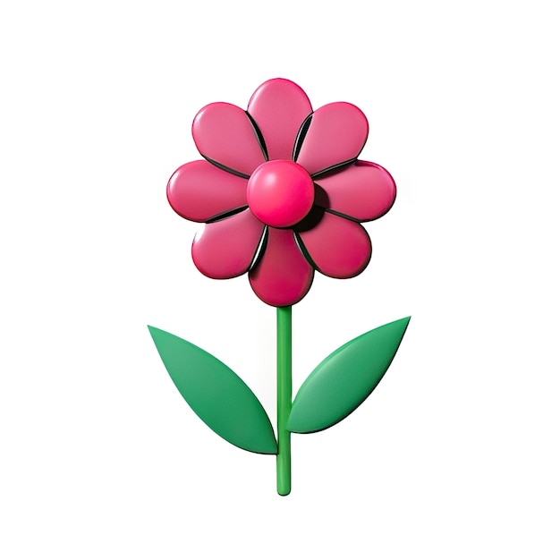 3d-minimalistische Blume