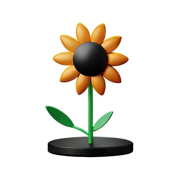 Foto 3d-minimalistische blume