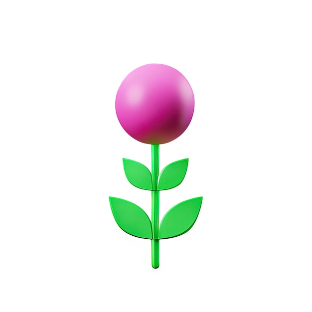 3d-minimalistische Blume