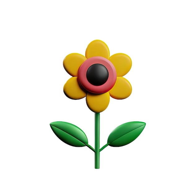 3d-minimalistische Blume