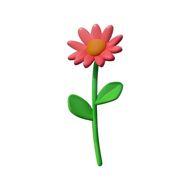 Foto 3d-minimalistische blume