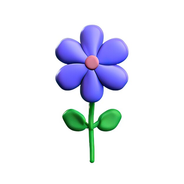 Foto 3d-minimalistische blume