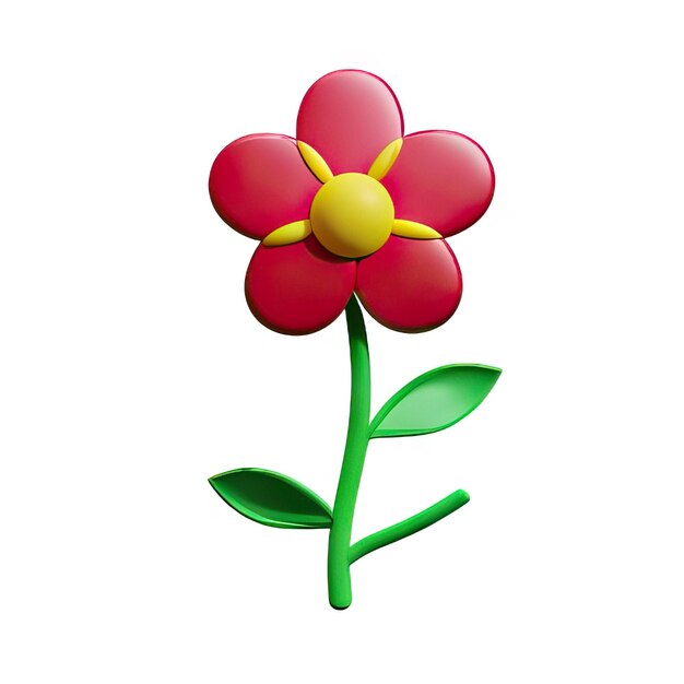 3d-minimalistische Blume