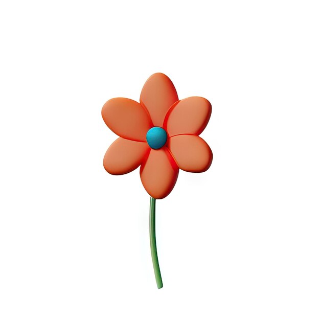 3d-minimalistische Blume