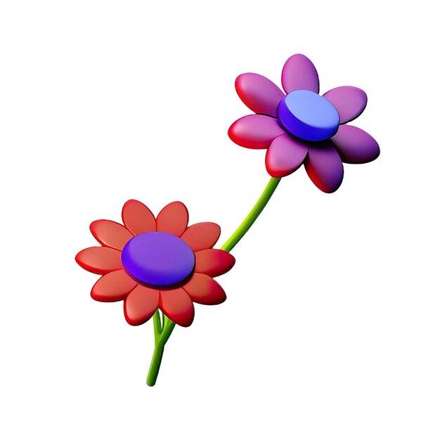 Foto 3d-minimalistische blume