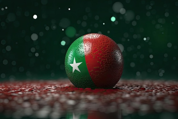 3D minimalistischer Bokeh-Hintergrund der Flagge Bangladeschs Generative KI