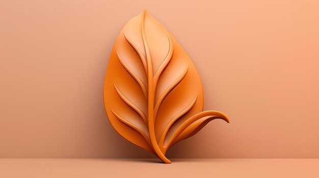 3D-Mockup-Blatt eines Baumes und einer Pflanze Ökologisches Konzept für Bio- und Naturprodukte Nahaufnahme des Urlaubs