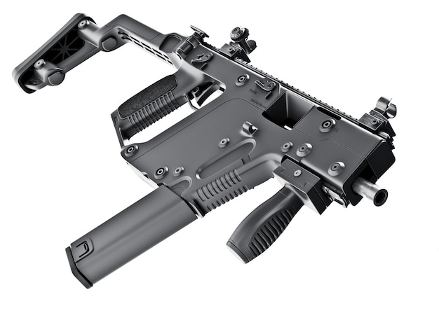 3D-Modell der Waffe auf dem Hintergrund isoliert